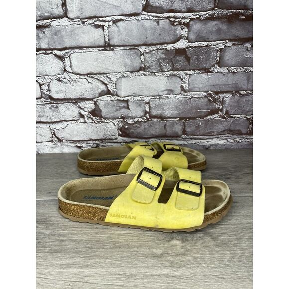 Sanosan Yellow Leather Arizona Slides Casual Cork Sandals Women Sz 40EU/9.5M US - Picture 13 of 16